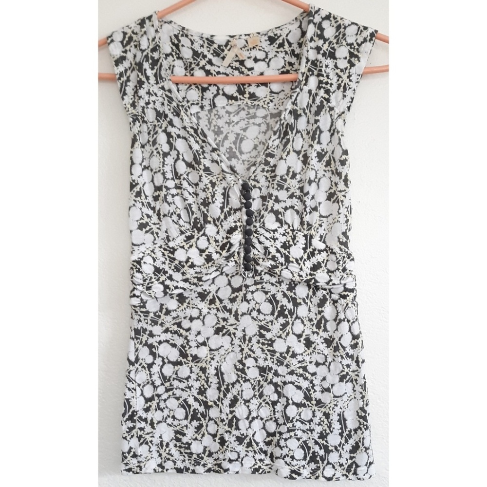 Maeve dandelion ruffled v-neck top